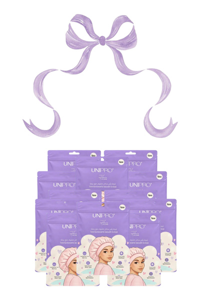 unipro 12 Pieces Satin Hair Bonnet for Kids with Tie Band