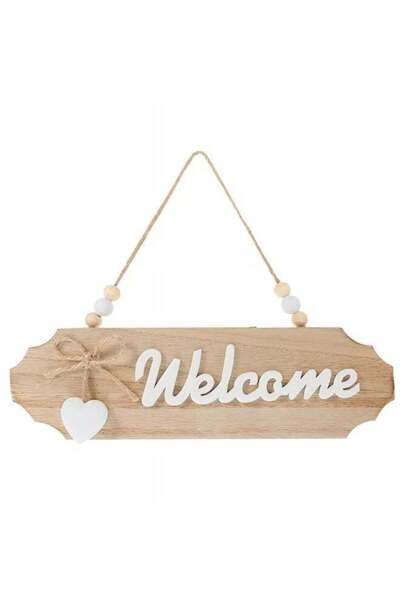 Generic Wooden Welcome Hanging Sign for Front Door & Wall Decor, Rustic Home ...