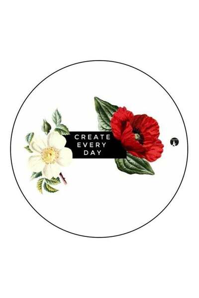 Generic Create Everyday Day Printed Fridge Magnet White/Red/Green 5.5cm