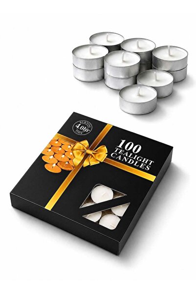 Generic 100-Piece Candle White/Silver 38mm