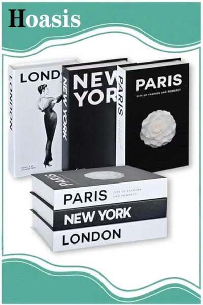 Generic Decorative Books for Home Decor, Set of 3 Stylish Fake Books Decor Ae...