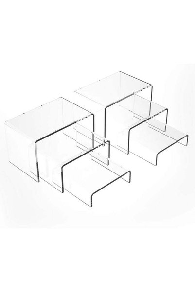 Generic 6PCS Clear Acrylic Risers for Display,Home Decor Jewelry Display Rise...