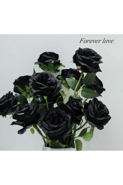 Generic 10 PCS Artificial Flowers Roses Silk Flowers Fake Long Stem Artificia...