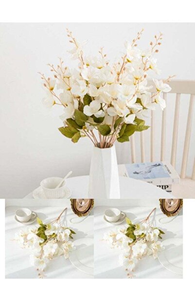 Generic Artificial Cherry Blossom Flowers 2 Pcs Faux Cherry Blossom Stems Fau...