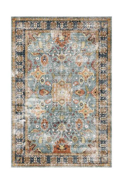 Generic Carpet Rug Anti-Slip- Size- 122 x 183 (4x6 ft) | Color- Blue & Emeral...