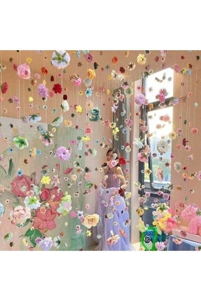Generic 36 Pcs Colorful Artificial Hanging Flowers Set, DIY Floating Floral D...