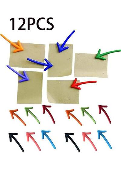 Generic 12 Pieces Creative Arrow Shape Fridge Magnetic Sticker Set – Funny 3D...