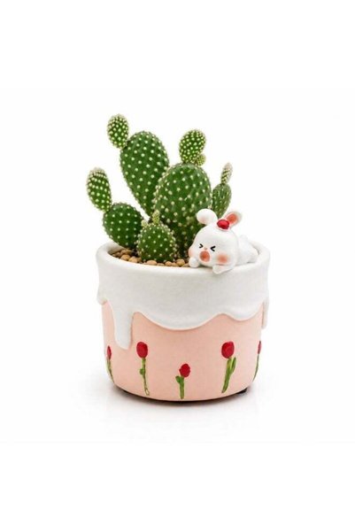 Generic Spring Bunny Planter Polyresin Decorative Flower Pot Cute Animal Succ...