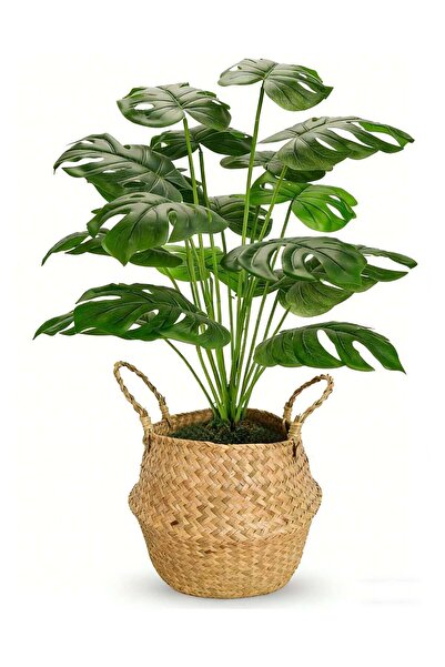 Generic Fake Plants Large Artificial Monstera Faux Potted Plants Indoor Tall ...