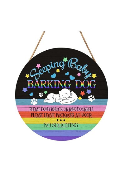 Generic ARS Sleeping Baby Sign Decor, Do Not Knock Or Ring Doorbell Hanging S...