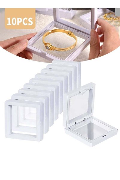 Generic 10 PCS Plastic Jewelry Box Organizer, Wall Item Display Stand, Portab...