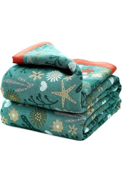 GENERAL LUTBM Boho Throw Blanket for Bed - 100% Cotton Ultra Soft Rustic Quil...