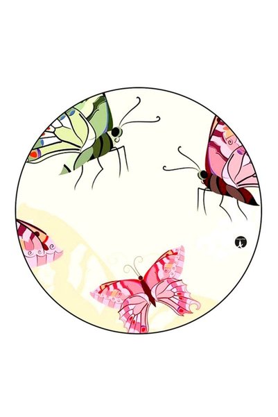 Generic Butterflies Printed Fridge Magnet Round Multicolour