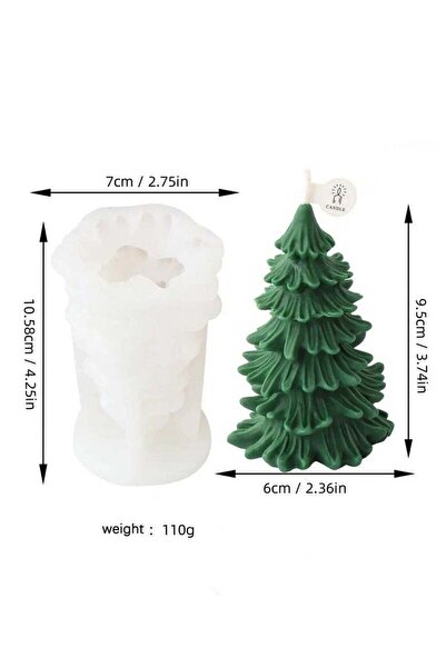 Generic Christmas Tree Candle Molds 3D Christmas Silicone Molds for DIY Candl...