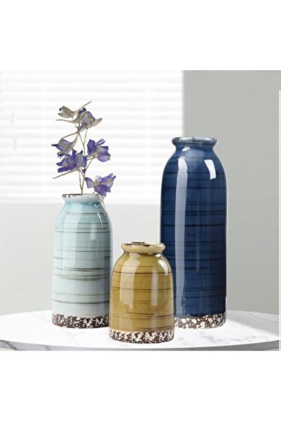 Generic Modern Ceramic Flower Vase Set of 3, Boho Small Vases for Home Decora...