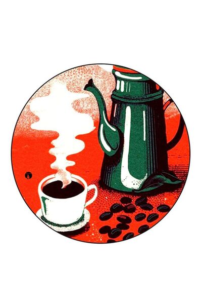 Generic Coffee Printed Fridge Magnet Multicolour