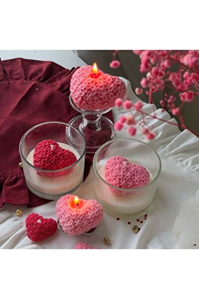 Generic Heart Glass Scented Jar Candle with lid - 470 gms (16.6 oz) | 100% So...