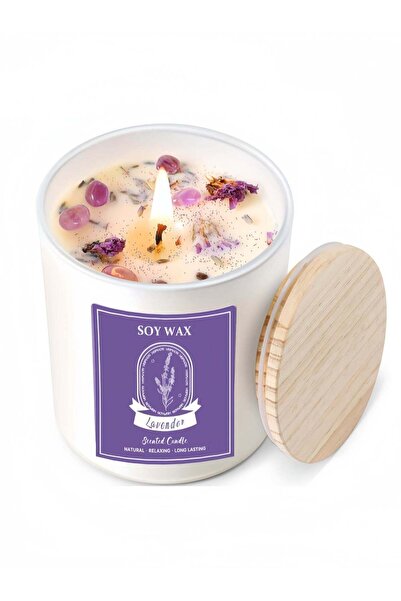 Generic Luxury 380G Large Jar Aromatherapy Candle, Crystal Soy Wax Lavender H...
