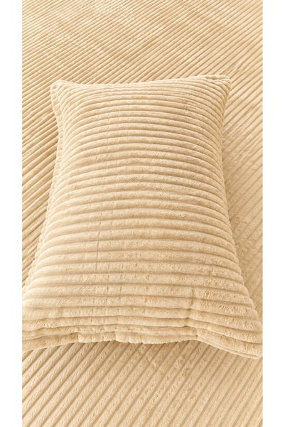 AHSEN TASARIM Double Plush Flannel Blanket, Bedspread Set - 1 Pair of Pillowcases