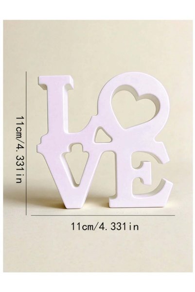 Generic 1PC Lilac LOVE Letter Chevron Desk Sign - Cute Tabletop Decor for Val...