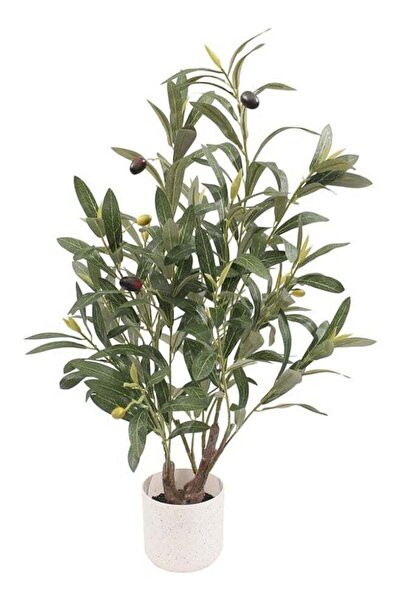 Generic MARCOLO Artificial Olive Tree in White Pot, Faux Potted Plant with Re...