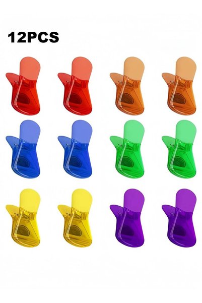 Generic Magnetic Clips 12 Pack Colorful Fridge Magnet for Refrigerator, White...