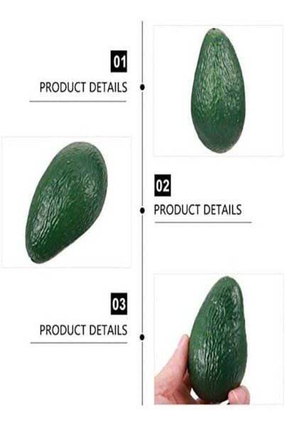 Generic Fomiyes 6Pcs Artificial Avocado Lifelike Avocado Fruit Simulation Avo...