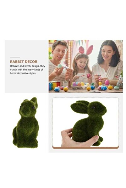 Generic 1 PCS Simulation Moss Flocking Animal Rabbit Garden Courtyard Window ...