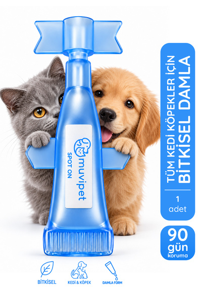 muvipet Kedi Köpek İç Dış Ense Parazit Deri Damla Damlası 2 Ml S.T.T: 09/2028...