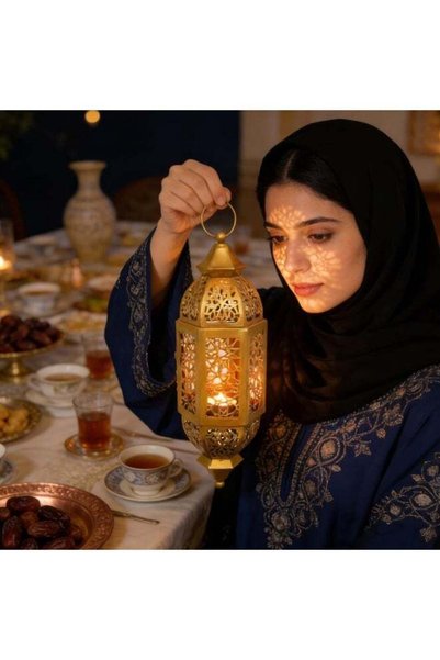Generic Ramadan Lantern Candle Holder, Metal Eid Mubarak Lantern Decor Lights...