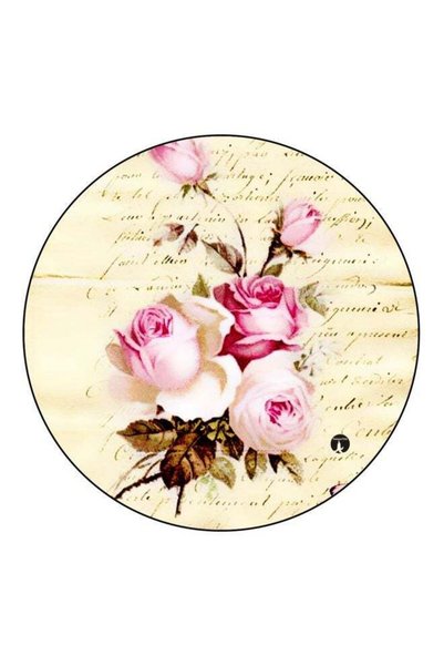 Generic Floral Printed Fridge Magnet Beige/Pink/White 5.5cm