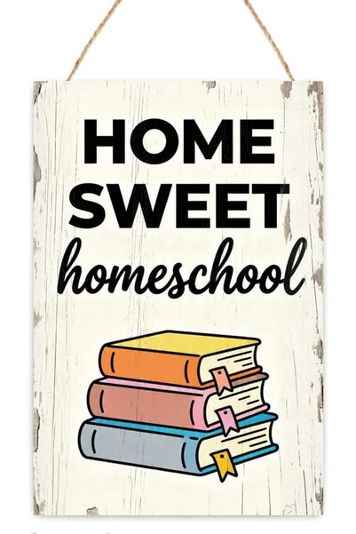 Generic ARS Home Sweet Homeschool Wooden Hanging Plaque Signs Wall Decor | Fo...