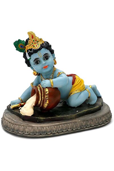Generic Indian God Baby Krishna Statue - 6.6" L Hindu God Krishna Idol for Ca...