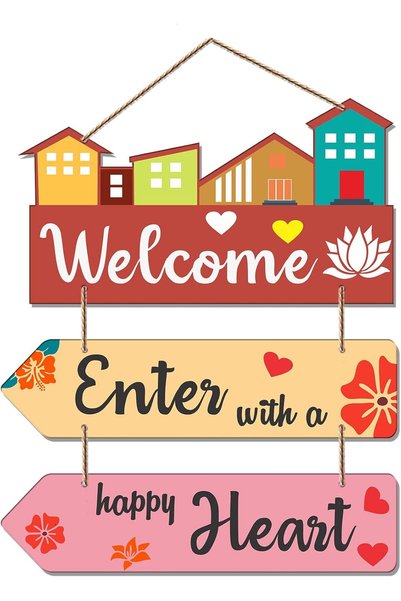 Generic ARS Welcome Home Quote Decorative Wall Art MDF Wooden Wall Hanger for...