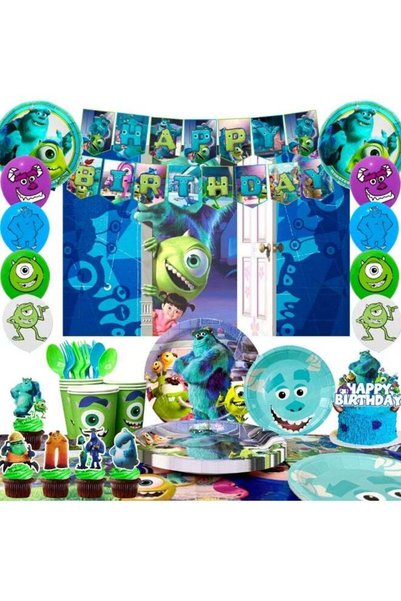 Generic Monsters Inc Birthday Decorations for 10 Guests, 114 pcs Monster Inc ...