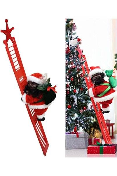 Generic Christmas Climbing Ladder Santa Decorations,Electric Climbing Santa C...