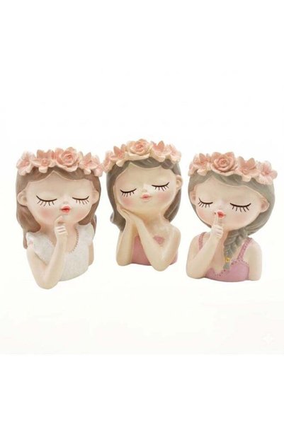 Generic Fairy 3PCS Set Think Sleep Shhh Polyresin Decorative Succulent Plante...