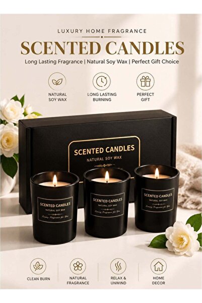 Generic Luxury 3 Pcs Scented Candles Set, Soy Wax Aromatherapy Jar Candles wi...