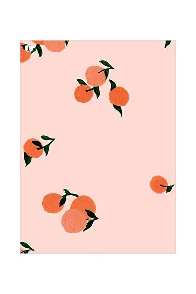 Generic Fruits Themed Decorative Metallic Plate Pink/Orange/Green 20x15cm