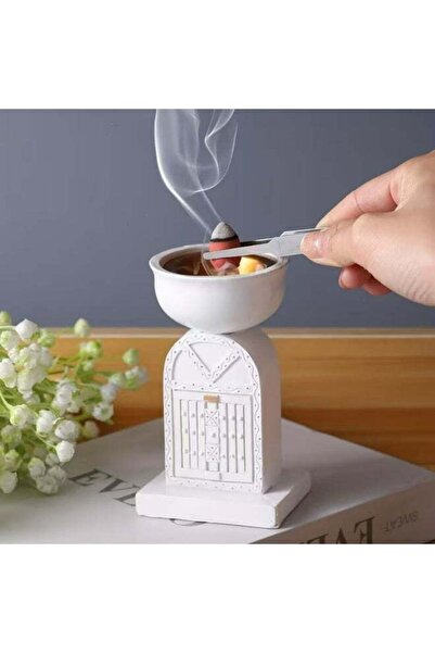Generic Eid Ramadan Traditional Arabic Resin Incense Burner (White Resin)