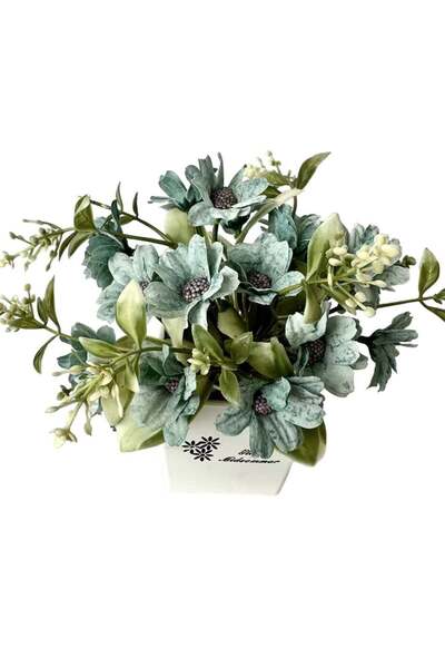 Generic Artificial Broken Flower Mini Small Bonsai Blue