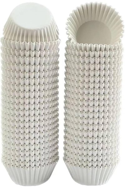 GENERAL 1000-Count White Mini Cupcake Liners Small Muffin Liners No Smell Pre...