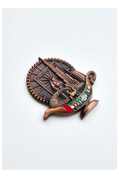 Generic Dubai Iconic Landmarks Magnet Copper color Metal Souvenir | Gift, Kee...