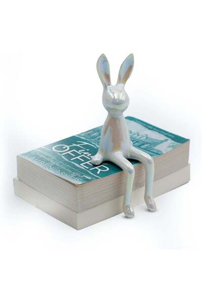 Generic BERAM Ceramic Bunny Figurine, Sitting Rabbit Statue for Home Decor, M...
