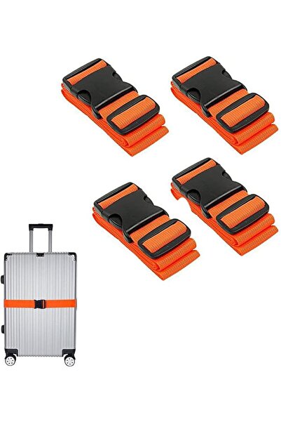 GENERAL 4 Pack Luggage Straps for Suitcases Bag Webbing Straps Adjustable Lon...