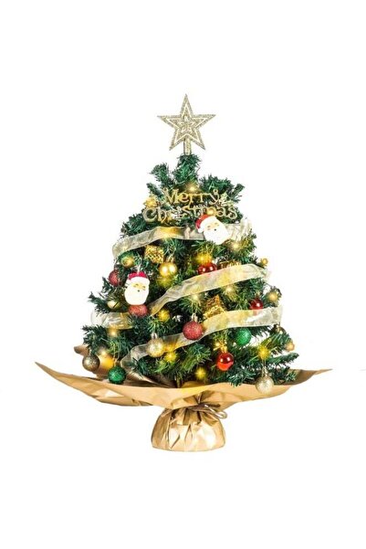 Generic Mordely Mini Christmas Tree, 23.62IN Tabletop Small Xmas Tree with Cl...