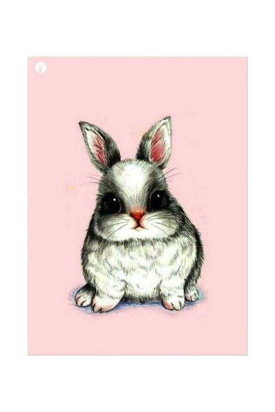 Generic Animal Themed Metallic Plate Pink/White/Grey 20x15cm
