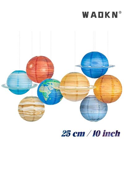 Generic 8 Pcs Space Paper Lanterns Planets Lanterns Out of This World Space L...