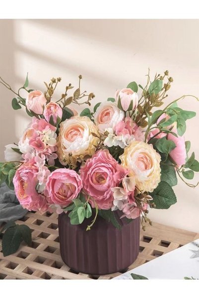 Generic 2-Bundle European Style Simulation Of Rose Flowers 38 cm