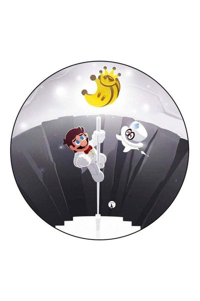 Generic Super Mario Printed Fridge Magnet Grey/White/Yellow 5.5cm